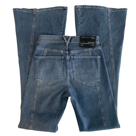 NWT Veronica Beard Women’s 27 Sheridan Exaggerated Flare High Rise Bell Bottom - Picture 2 of 12
